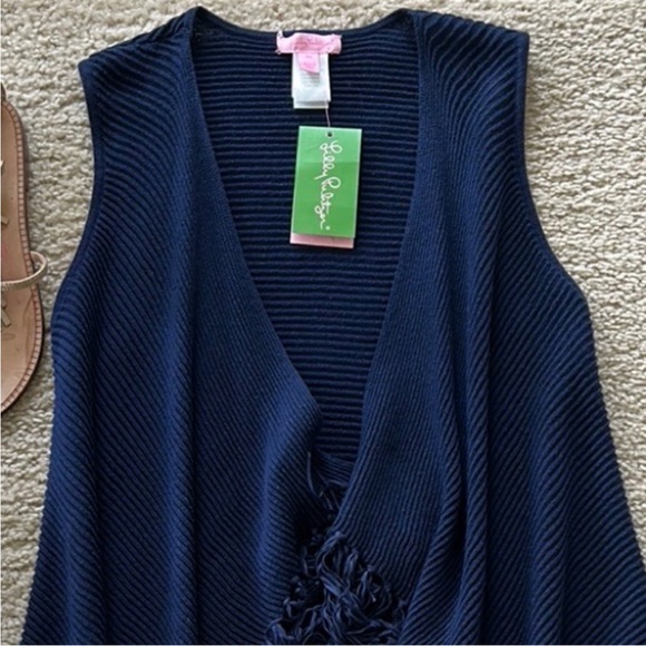 Lilly Pulitzer Andella Sweater Vest in True Navy - Picture 4 of 10